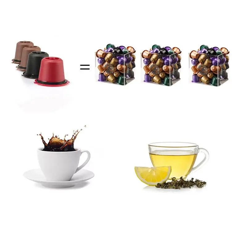 3 шт многоразовые кофейные капсулы Pod Nespresso нержавеющие сетчатые фильтры