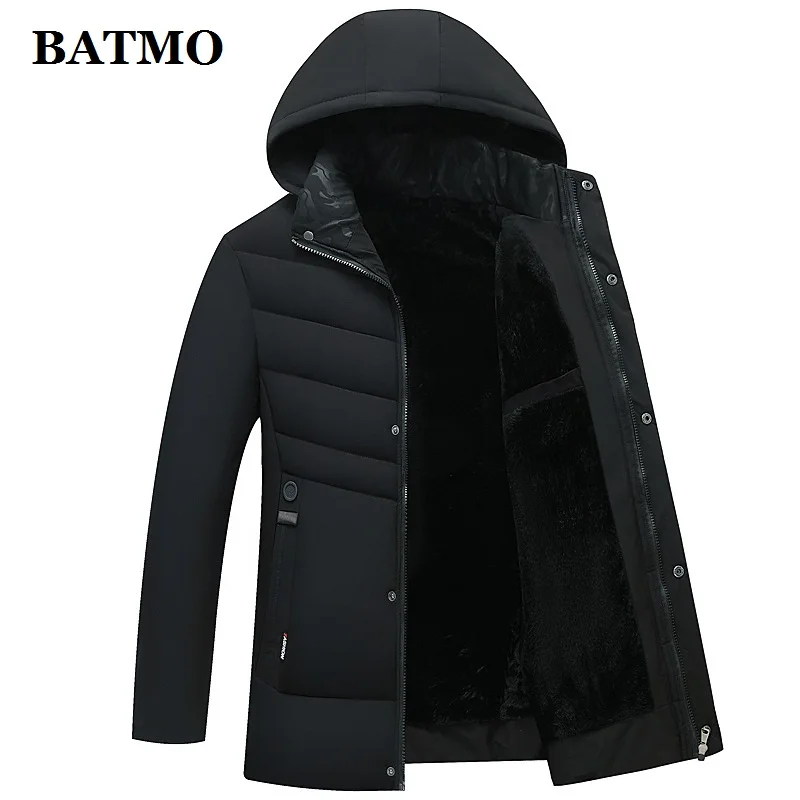BATMO Новое поступление зимние высококачественные мужские парки с капюшоном, мужские куртки с капюшоном, M1906