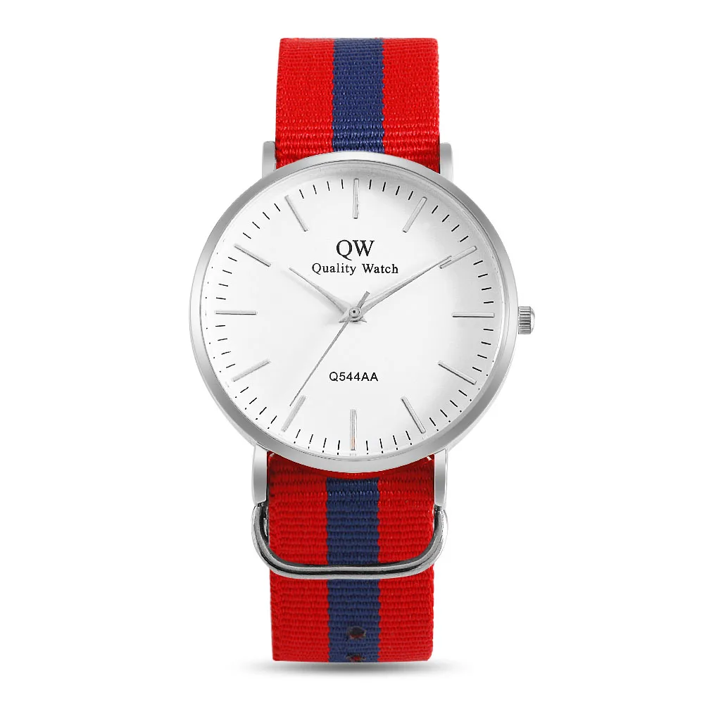 sliver 4 watch QW спортивные Relojes минималистичный британский стиль нейлоновый ремешок наручные часы Пользовательский логотип часы женские кварцевые роскошные OEM часы - Цвет: sliver 4 watch