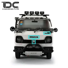 DJ D12 accesorios WPL para coche teledirigido, mejora de Micro tarjeta, etiqueta frontal de Metal, camión, piezas modificadas, carros teledirigidos plateados y negros