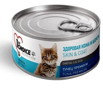 

Canned food for kittens 1ST CHOICE TUNA PREMIUM 85g (уп-12шт)