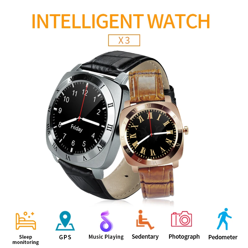 

Bluetooth Smartwatch Pedometer Smart Watch Sleep Monitor Remote Camera Music SIM Card for IOS Android Man Woman Watchphone