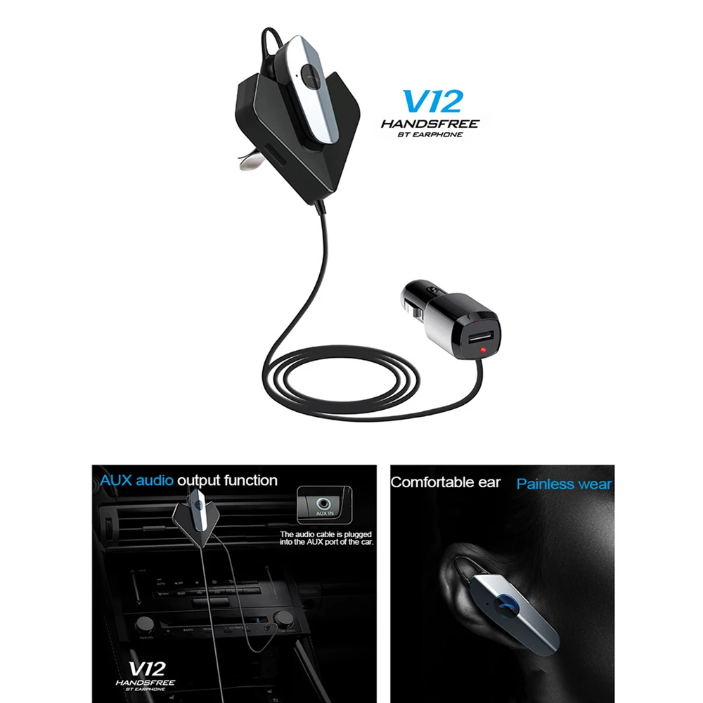 Автомобильное зарядное устройство Bluetooth MP3-плеер V12 Автомобильный MP3-плеер Bluetooth автомобильное USB зарядное устройство с помощью Bluetooth гарнитуры 5