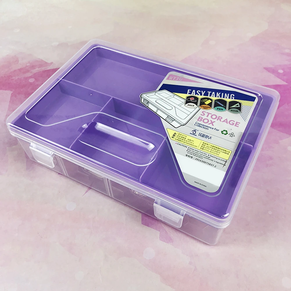 

Office Supplies School Case Pen Large Capacity Stationery Double Layer Transparent Storage Art Multifunctional Pencil Box