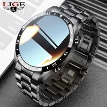 LIGE Bluetooth Call Smart Watch Men Waterproof Custom Dial Smartwatch Full Touch Screen For Android IOS Sports Fitness Tracker