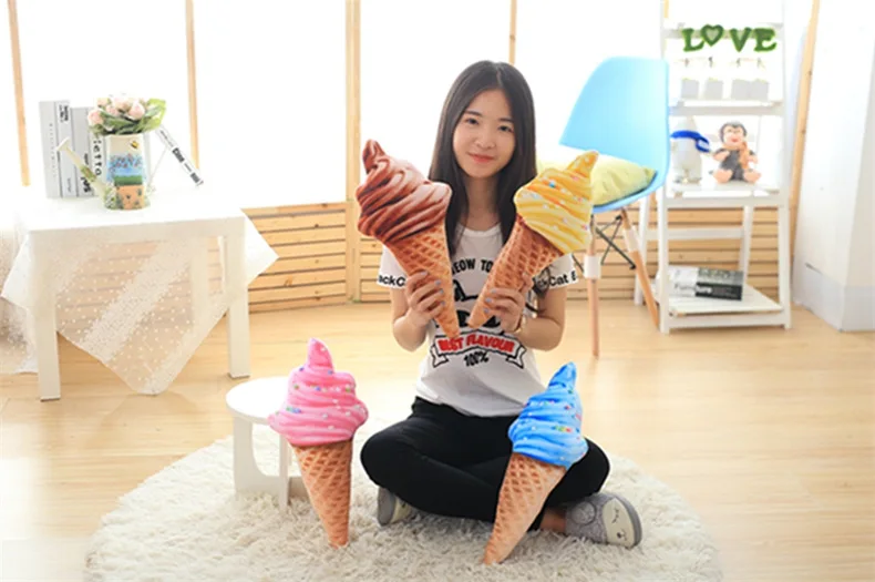 Креативный 3D мультфильм Мороженое Подушка модель конус мягкая игрушка мороженое кукла подарок на день детей