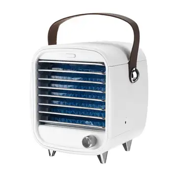 

Air Cooler Portable Cooling Fan USB LED Light Mini Cooler Purifier Convenient Desktop Air Conditioner for Home Office +2 Ice Box