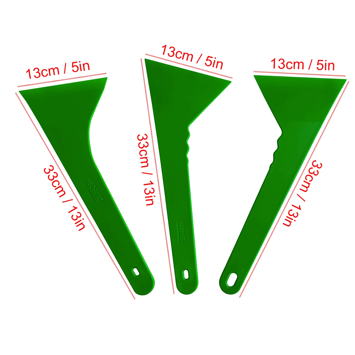 3PCS Long Handle Foot Squeegee Carbon Fiber Vinyl Film Car Wrap Scraper Window Tinting Tools Car Styling Sticker Accessories B73