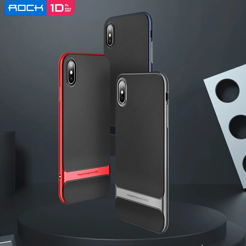 Противоударный чехол ROCK для iPhone XS Max XS, чехол для телефона Royce, ультра тонкий защитный чехол, Жесткий ПК+ Мягкий ТПУ чехол