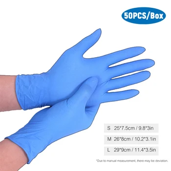 

100pcs Disposable Gloves Nitrile Rubber Gloves Latex For Home Food Laboratory Cleaning Rubber Gloves Multifunctional Home Tools