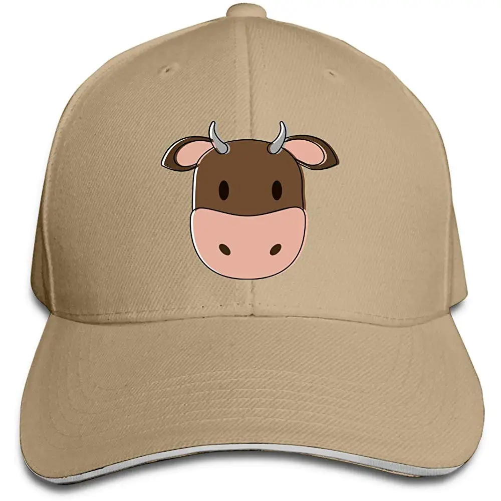 Мужская и женская бейсболка с мультяшной коровой