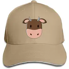 Мужская и женская бейсболка с мультяшной коровой