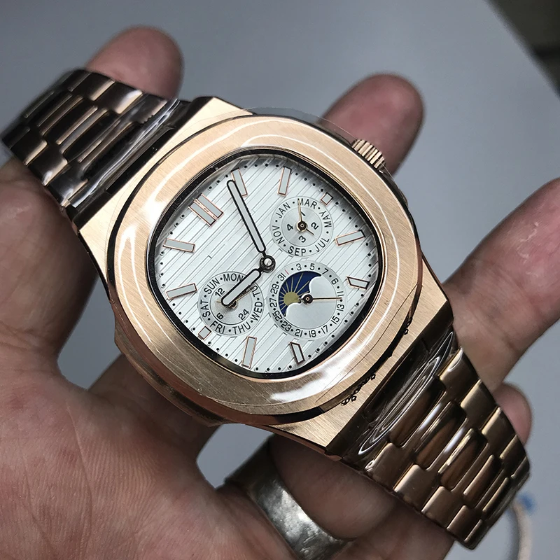 

10 colors rose gold pp Automatic white dial watch 39mm Luxury brand Watches Men Sweeping Movement aaa Watch all Small Dials Work