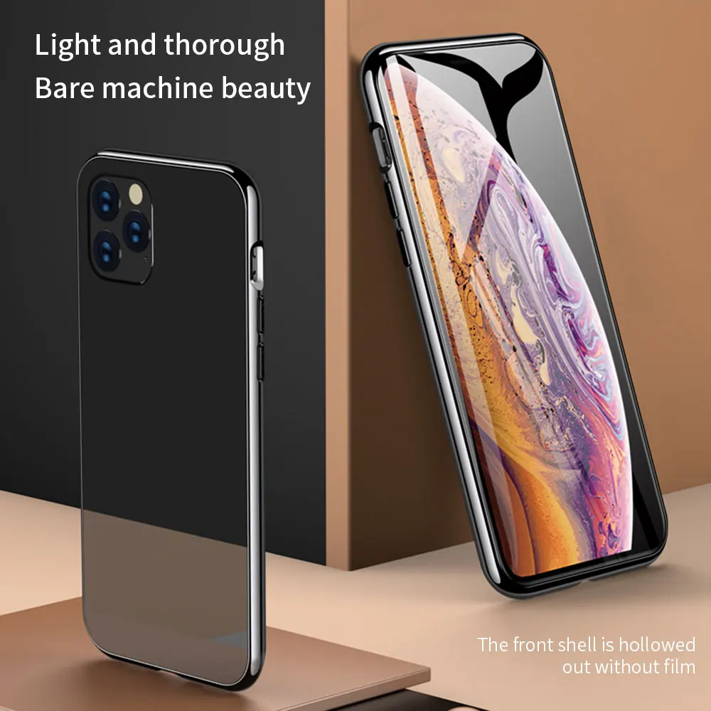 Магнитный адсорбционный чехол карамельного цвета для iPhone 11 Pro Max XS XR X 10 8 7 Plus
