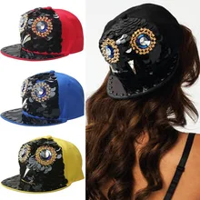 Взрослых хип-хоп панк Рок полный шип штифты, заклепки Snapback кепки s мужские Bboy крутые плоские остроконечные бейсбольные шапки сова Bboy кепки