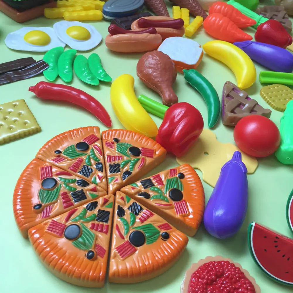 120 шт режущие фрукты овощи ролевые игры кухонные игрушки Миниатюрные безопасные наборы продуктов питания Обучающие Классические игрушки