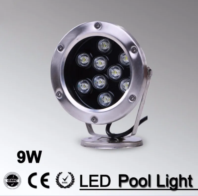 IP68 rgb фонтан светодио дный прожектор наружного Подводный фонарь piscina для бассейн пруд Белый 12 В 220 В 3 Вт 6 Вт 9 Вт 12 Вт 18 Вт 10 шт