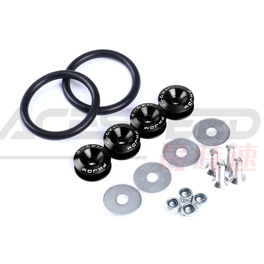 JDM Style Aluminum Bumper Quick Release Fasteners Fender Washers For Honda Civic Integra And Universal Car quick release fasteners