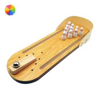 

Wooden Mini Bowling Board Game Children's Educational Toys Family Parent-child Interaction Family Handicraft Toys/xh
