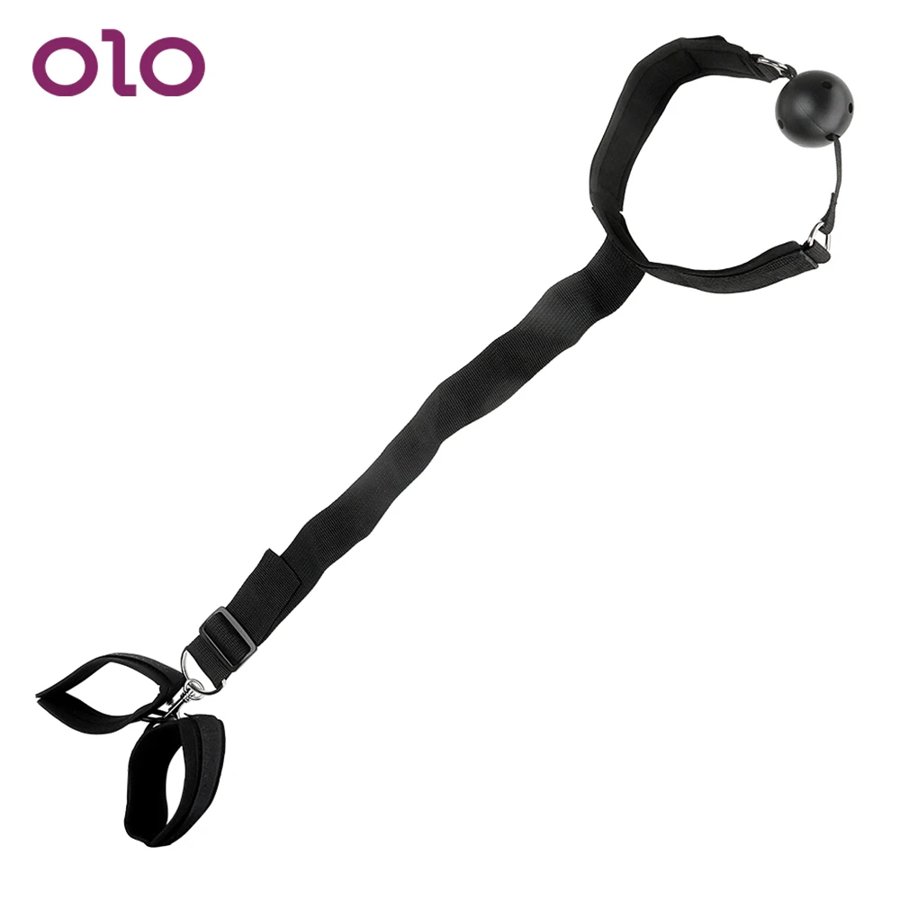 OLO Restraints Mouth Gag Ball Stuffed With Hand Cuffs SM Bondage Oral Fixation Sex Toys for Couples Erotic Products | Красота и