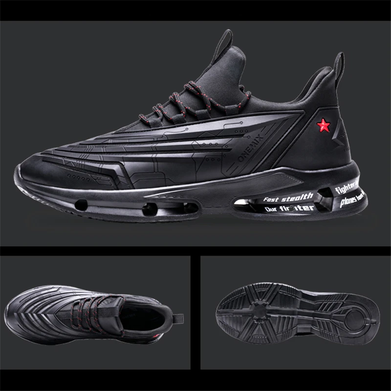 ONEMIX Men Casual Shoes Running 2019 Bullet Technology Style Comfortable Lightweight Jogging Training Off White Sneakers for Man