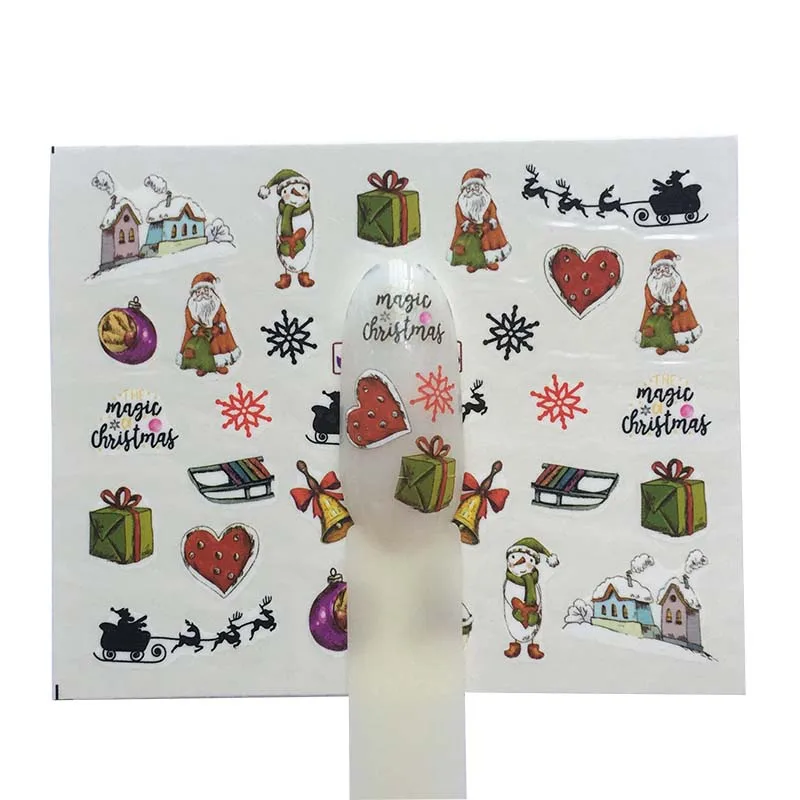 

Stickers For Nails Manicure Stickers Water Nail decals Snowflake Nail Sticker and Sticker Slider for Nail Art F05/F06/F07/F08