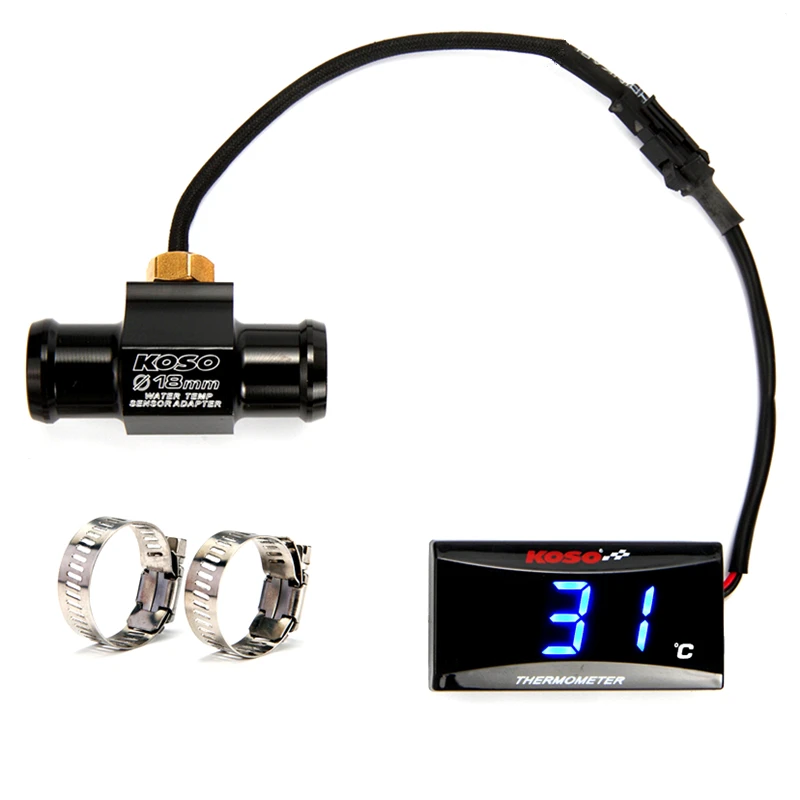 Термометр для мотоцикла KOSO quad квадратный цифровой инструмент гигрометр влажности Датчик температуры пирометр термостат