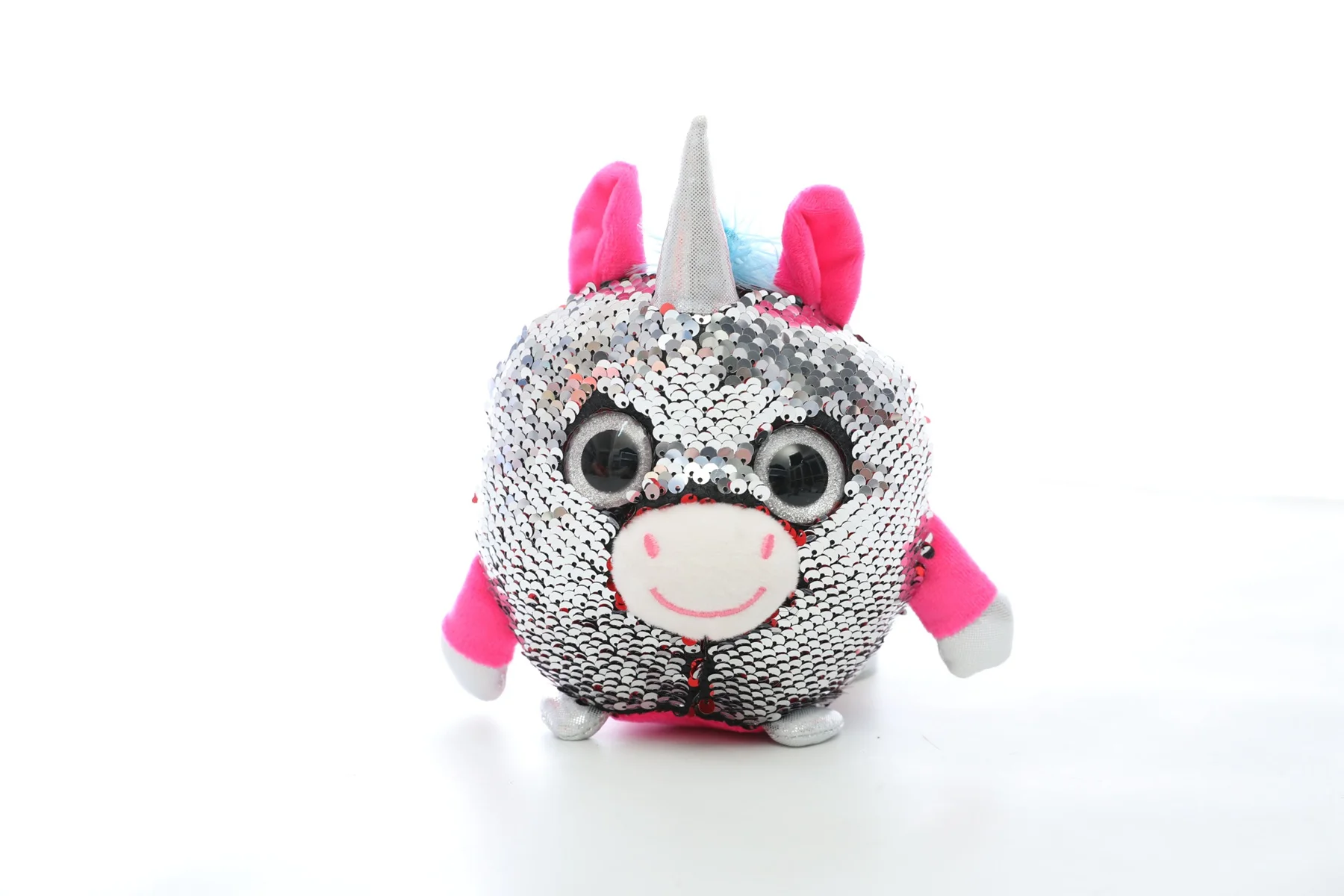 Unicorn ball silver 1 шт. мягкие Kawaii Единорог на день рождения плюшевые игрушки милые блестки Единорог кактус сова милые мягкие зверушки в подарок для ребенка кукла - Цвет: Unicorn ball silver
