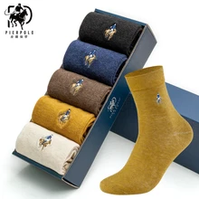 PIER POLO, носки, мужские хлопковые нарядные носки, брендовые новые деловые мужские носки, мужские носки высокого качества для отдыха, длинные носки в подарок, размер 39-44