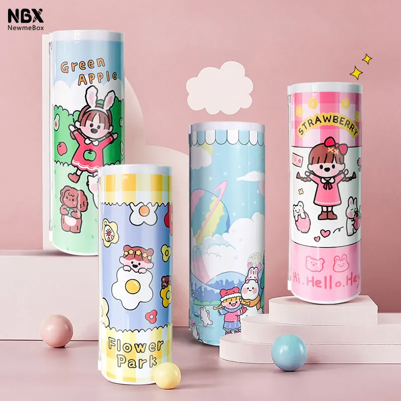 

NBX Apple Lemon Cute Anime Big Pencil Case for School of Girl Boy Clear Art Aesthetic Avocado Stationery Box Rent A Girlfriend