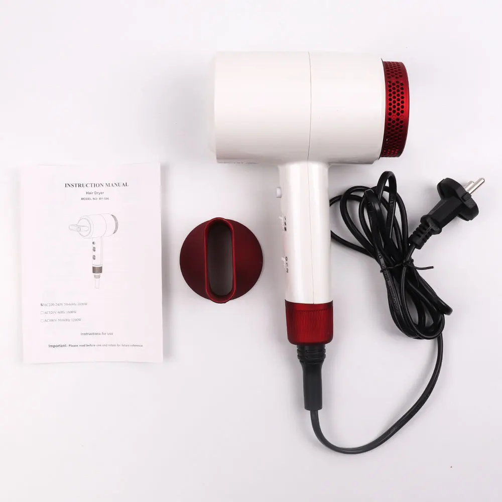 HSIPRO 1800W Electric Hair Dryer Hammer Shape Hairdryer Negative Ion Air Hot /Cold Strong Wind within Air Collecting Nozzle