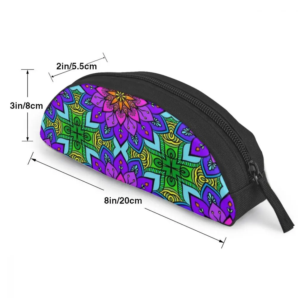 NOISYDESIGNS Cute Henna Flowers Print School Pencil Case GirlsMake Up Cases Pouch Toiletries Storage Bags Bolsos Mujer