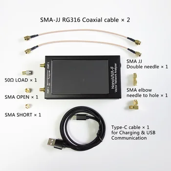 

NanVNA-H 4.3 Inch Network Analyzer 50k-1.5GHz IP5306 2A High Impulse Current IPS MF HF VHF Vector Handheld Antenna Analyzer