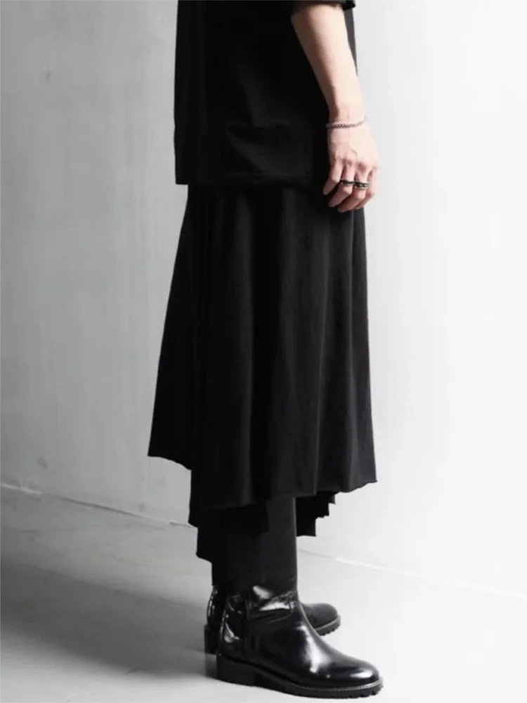 Men's Wide-Leg Pants Spring And Autumn New Yamamoto Style Personality Asymmetric Design Hip Hop Casual Loose Oversized Pants