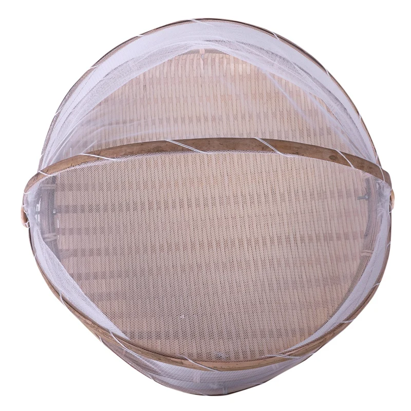 Бамбуковая плетеная корзина ручной работы с защитой от насекомых Пылезащитная