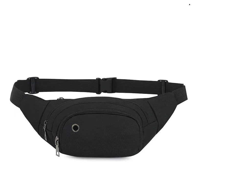 Женская сумка для путешествий, спортивная сумка, поясная сумка для мужчин, барсетка, кошелек на молнии - Цвет: Черный