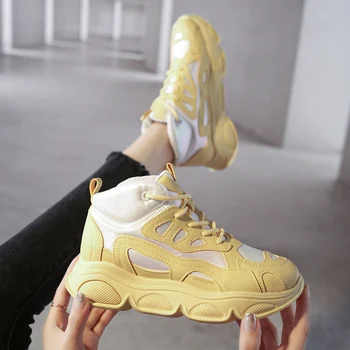 

Daddy shoes women's shoes 2019 new winter shoes Korean version of the wild net red sneakers students thick bottom high-top shoes