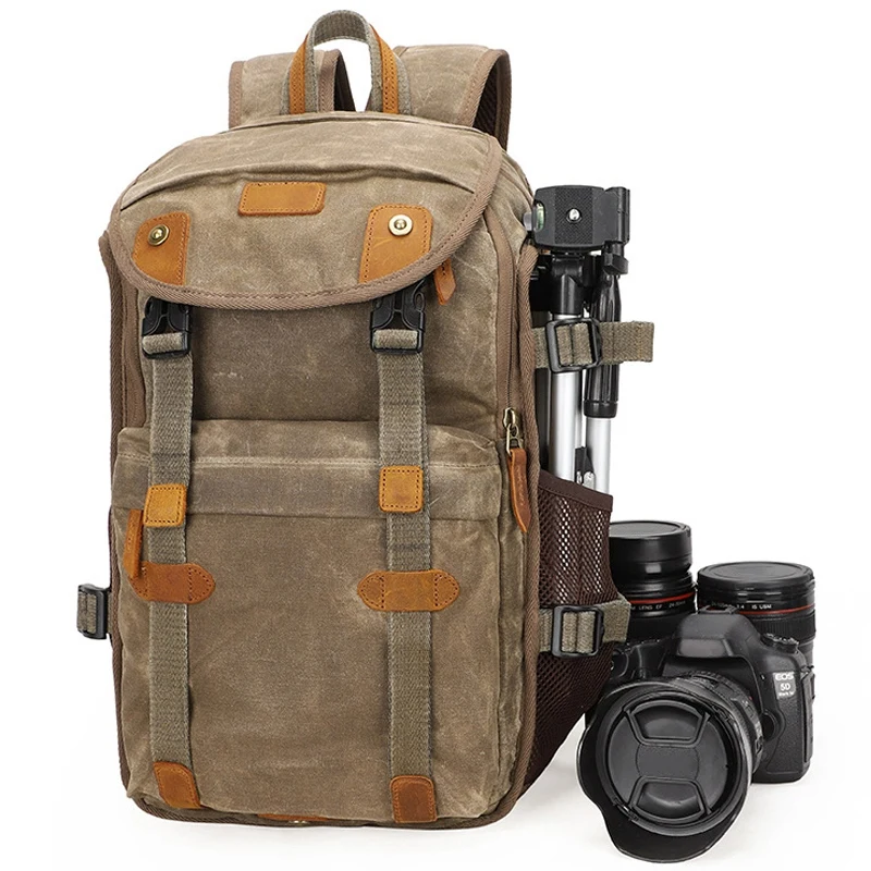 Многофункциональный батик холст камера рюкзак Dslr камера сумка Открытый водонепроницаемый пылезащитный Фото сумка для цифровой Slr