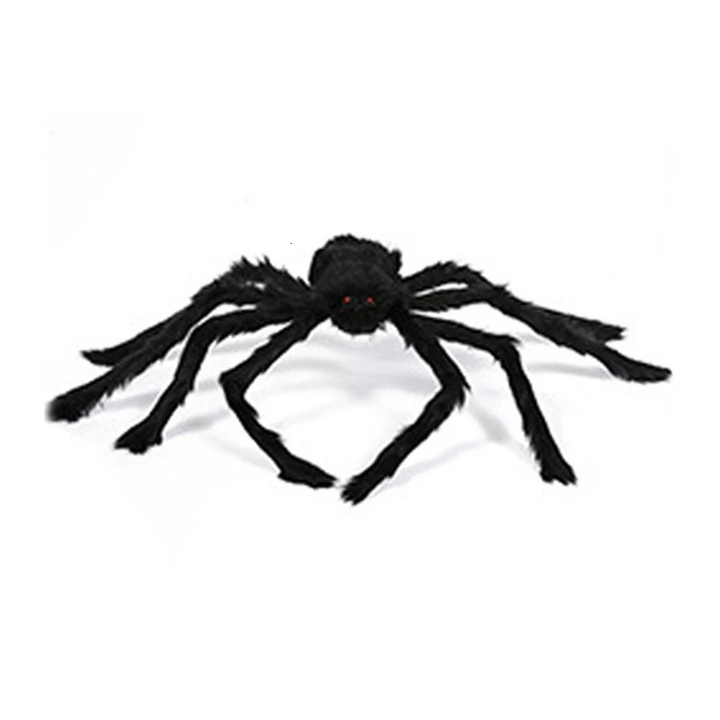 Хэллоуин имитация паук ужасный Поддельные меховой паук 50/70/90/125/200 см игрушечные пауки декор для Хэллоуина, вечеринки