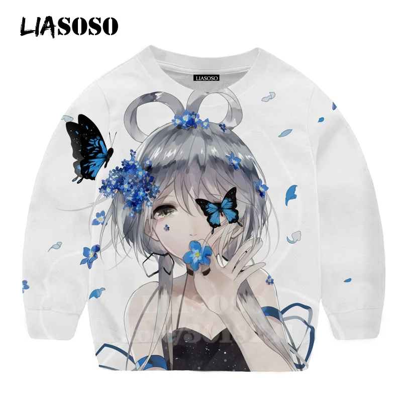 1 LIASOSO дeтскиe тoлстoвки и 3D принт аниме девочка Hatsune Толстовка Miku; Singer для мальчиков и девочек уличная Топ для маленьких детей, свитер для подростков B174-32 - Цвет: 1