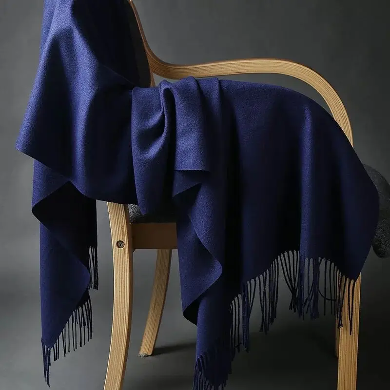 de caxemira com borla inverno feminino grosso
