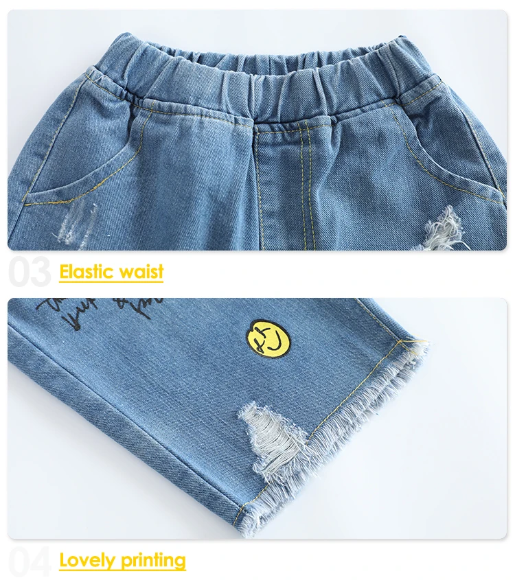 Designer Children Clothes Boy Clothing Sets Two Piece Suit White T-Shirt Jeans Children Kids Short Sets