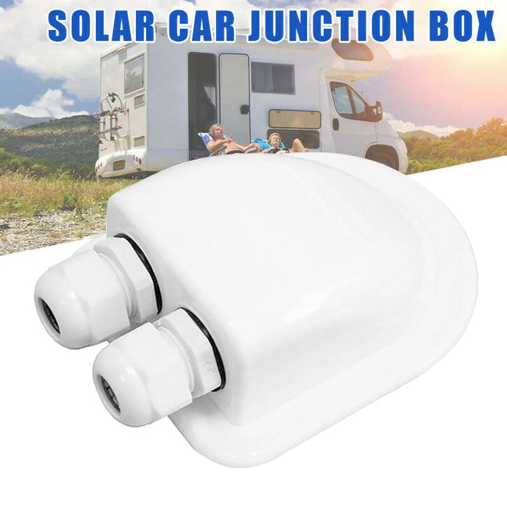 

Solar Yacht Bracket Double Hole Round Junction Box Caravan and Sea Roof Mount Cable Entry Gland