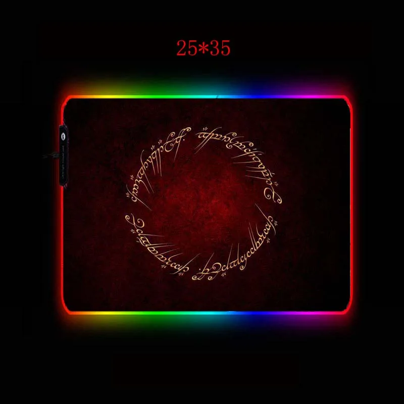 XGZ Lord of The Rings Large RGB Gaming Mouse Pad Gamer Keyboard Mousepad LED Light USB 5