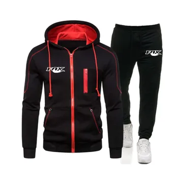 

Winter Men's Tracksuit 2 Pieces Set Hoodies+Pants Sport Suits for Men Sweatshirt Zipper Hoodies Men's Clothing Sets Sportswear