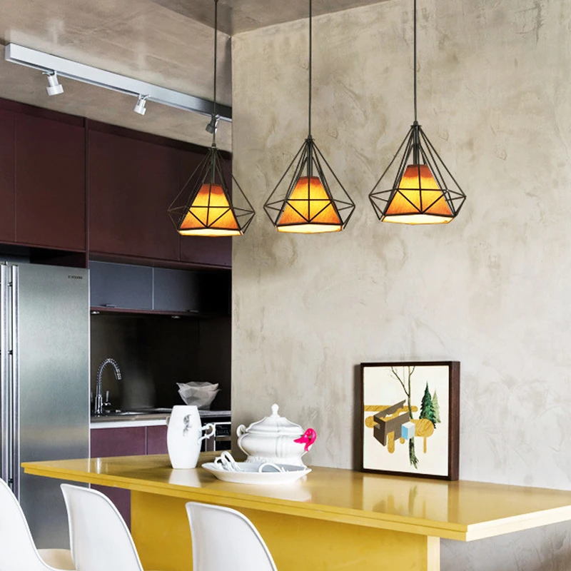 

Современный Алмазный подвесной светильник в скандинавском стиле, декоративные потолочные лампы в стиле индастриал, лофт, осветительные приборы для кухни, гостиной, ресторана, спальни