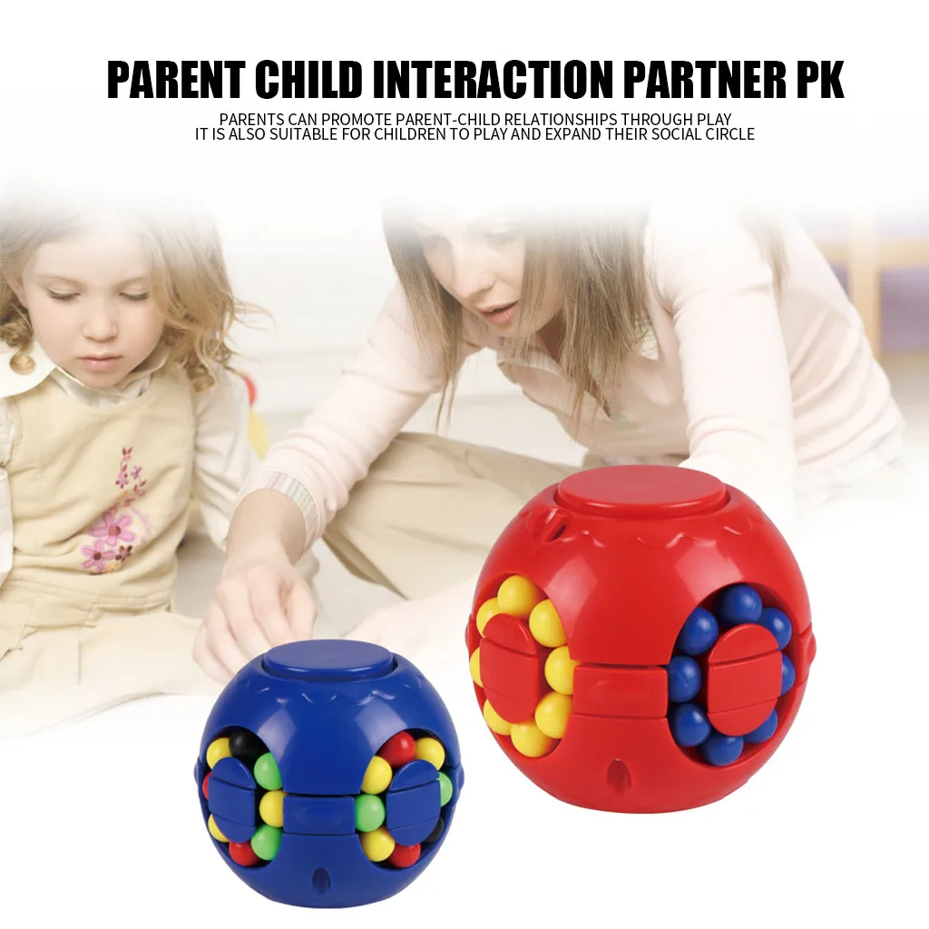 

Develop intelligence Hamburg Cube Toy Hamburg Stress Spin Fingertip Gyroscope Intellectual Development Decompression toys family