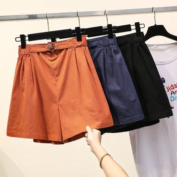 

Women's Shorts Summer Fashion Wide Leg Short Pants Elastic High Waist A line Shorts Skirts Plus Size Shorts Black Shorts XL-5XL