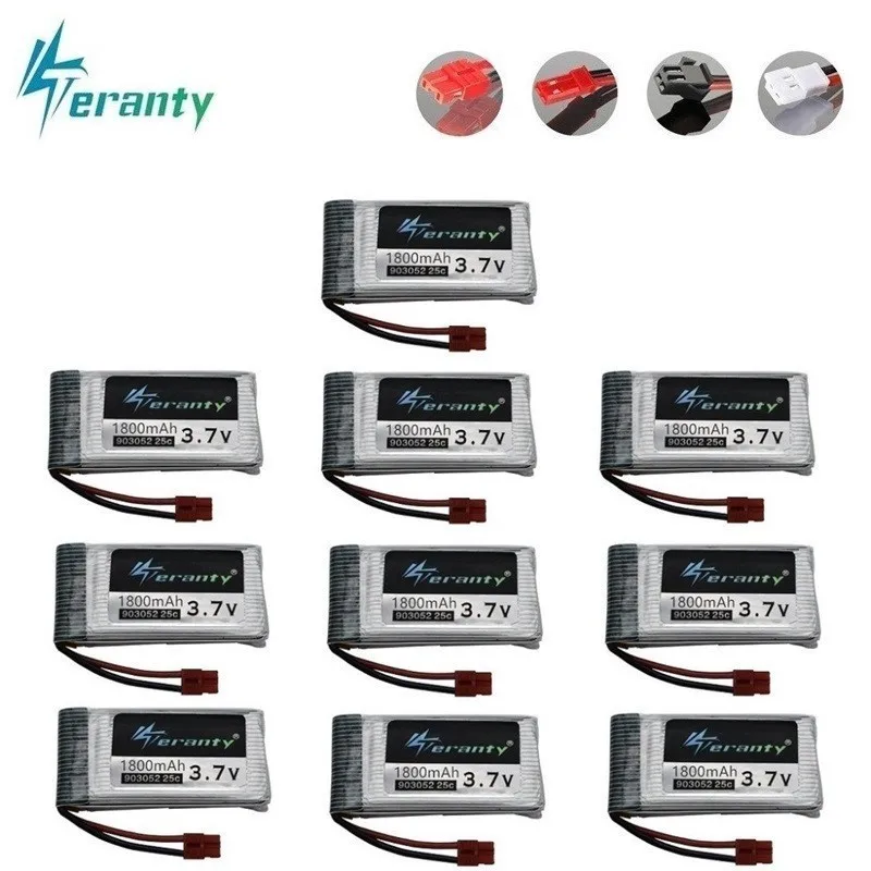 Аккумуляторная батарея 3 7 в 1800 мАч для KY601S SYMA X5 X5S X5C X5SC X5SH X5SW X5HW X5UW M18 H5P HQ898 H11D H11C lipo 10