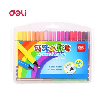 

New Deli Watercolor Pen Large Capacity Washable Triangle Rod Children's Painting Set Brush Marker Watercolor Pen Student Gift